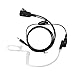 Lot 2 x Coodio Surveillance Earpiece VOX/PTT Headset Bodyguard FBI [Covert Acoustic Tube] Mic Microphone For 1 Pin Cobra MicroTalk 2 Way Radio Walkie Talkie