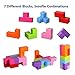 Yayuu Magnetic Building Blocks Cube Toys,7pcs Magnetic Bricks and 54 Smart Cards Puzzles Magnetic Tiles for Develop Kids Intelligence Stress Relief Toy Games Square Magnets Cube