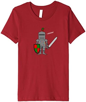 Kids Silent Knight - Christmas Holiday Funny Premium Tee Shirt 12 Cranberry