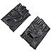 Long Keeper Fingerless Genuine Leather Gloves for Men Half Finger Driving Sport Gloves Black