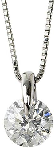 宝石の森 ダイヤモンド ネックレス 一粒 プラチナ Pt900 0 5ct 一点留 Hカラー Si2 Good 鑑定書付き