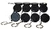 Novel Merk Black Hockey Puck 12-Piece Keychains for Party Favors & School Carnival Prizes
