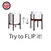 Wood Plant Stand for Flower Pot Holder, Modern Plant Holders Used for Office & Home Decor, Ideal to Display on Both Indoor & Outdoor, Easily Flip Brown Color| 14″/10″ (Plant and Pot not Included)thumb 3