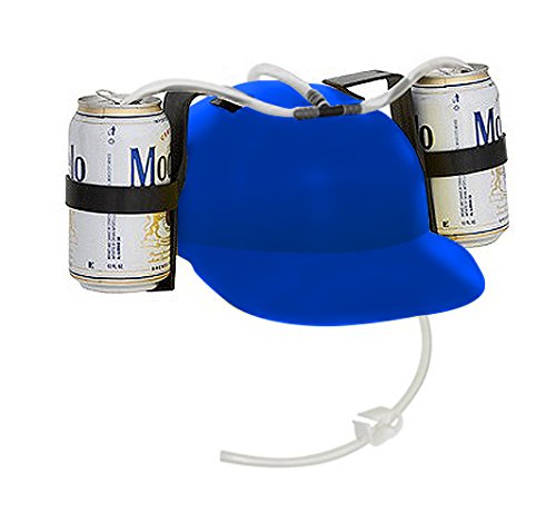 EZ Drinker Beer and Soda Guzzler Helmet (Blue)