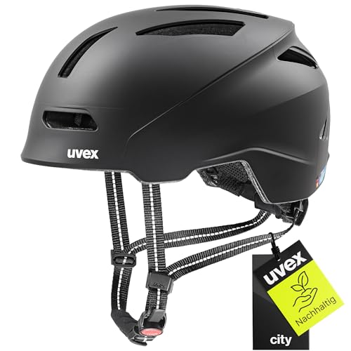 uvex urban Planet Fahrradhelm, Black matt, 58-61 cm