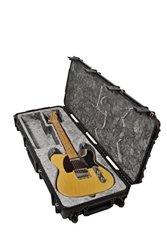 SKB Injection molded Strat/TeleFlight Case - TSA Latches, w/wheels
