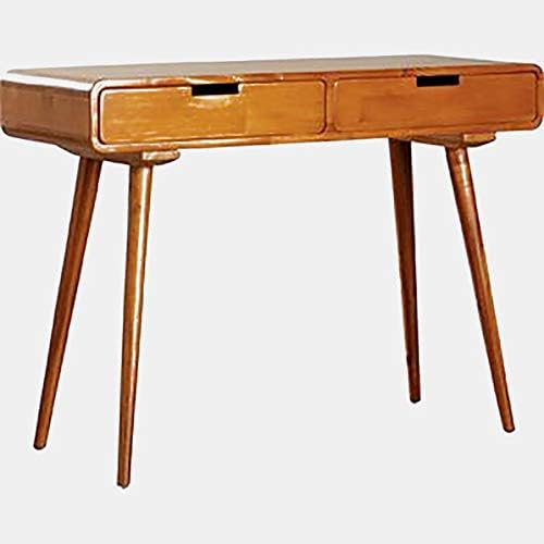 Wood Console Table with Rounded and Angled Legs Console
