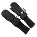 Chakka Snowblokka Waterproof Stay On Nylon Kid's Snow Mittens with Extra Long Sleeve - Black Medium