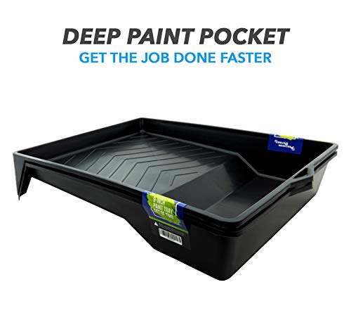 Precision Defined Supreme 9-Inch Paint Roller Tray Set (2-Pack), Built for 9-In Roller Brushes