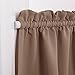PONY DANCE Window Blackout Curtain - Premium Window Drape/Door Panel for French Door Easy Installation Light Block Privacy Protect with Tieback, 54 W by 72 L, Coffee Brown, 1PC