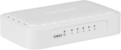 NETGEAR GS605-400PES 5-Port Gigabit Ethernet Network Switch Unmanaged