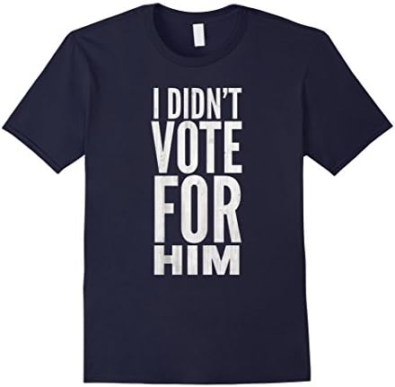 Men's NO TRUMP Election t-shirt I didn't vote for him distressed Medium Navy