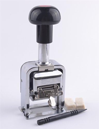 Self Inking 5 Digit Black Cap Stamping Automatic Numbering Machine Stick