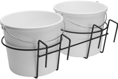 Double Bucket Holder - Fits over 2" x 4" Wooden Fencing