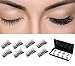 Magnetic Eyelashes, 3D Magnetic False Eyelashes No Glue Perfect Size For All Women (8 pc with Tweezers) (Black)