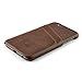 Dockem Card Case for iPhone 6S - Vintage Synthetic Leather Wallet Case, Ultra Slim Professional Executive Snap On Cover with 2 Card Holder Slots, Brown