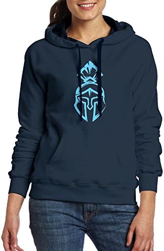 Akrier Women's Casual Long Sleeve Front Pocket Handsome and Brave Spartan Warrior Hooded Sweatshirt