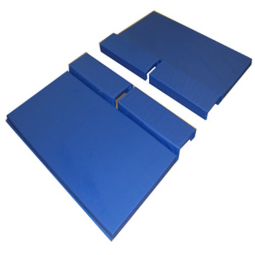 The Beam Store Tan Suede Balance Beam and Blue Mat Combo (18-Inch High 8-Foot Long)