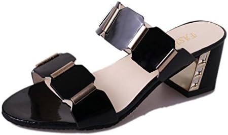 Sandals,kaifongfu Women Fish Mouth Sandals Slipper High Heels Sandals Antiskid Toes Party Shoes Flip Flops Open Toe Shoes (US:8.5, Black)