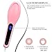 Hair Straightener Brush Ceramic Heating Hair Straightening Brush Temperature Display Anti-scald Effective Hair Comb Pink Color Available
