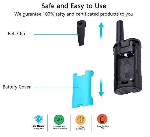 Ahtandy Walkie Talkies for Kids,22 Channel Kids Walkie Talkies Toys, Prevent Children\'s Myopia and Away from Electronic Games,Gifts for Kids Adventure Gear to Camping, Games, Hiking(Blue, 2 Pack)