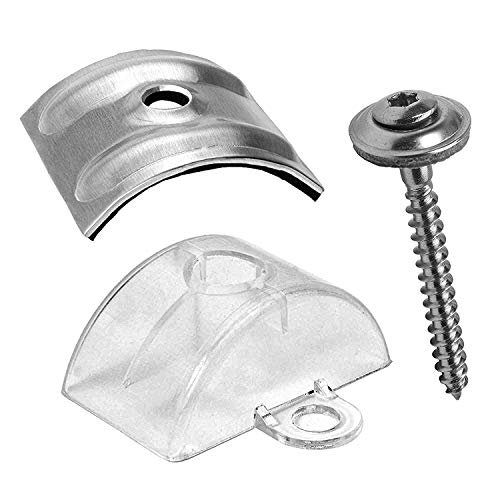 100 Stück Abstandhalter 76/18 Sinus + Kalotten Alu/blank + Spenglerschrauben 4,5x55 TX Dachbefestigung/Wellblech…