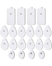 TENS/EMS Unit Pads 20 Pack Snap Electrode Pads NURSAL Tens Unit Replacement Pad Reuse More Than 30 Times