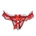 Meily(TM) Lady Lace Open Crotch Thong Mesh Pearl Massage