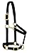 Weaver Leather Padded Adjustable Chin and Throat Snap Halter, 1″ Average Horse or Yearling Draft, Solid Blackthumb 1