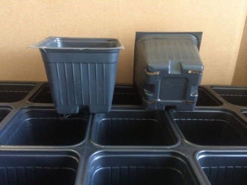 Lot of 60 Seed Starter Plastic Flower Nursery Plant Trays Pots Size 3.5"x3"