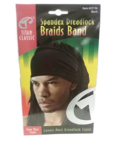 Titan ClassicSpandex Dreadlock Braids Band - Black