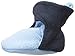 Luvable Friends unisex baby Cozy Fleece Booties Slipper Sock, Light Blue Navy, 6-12 Months Infant US