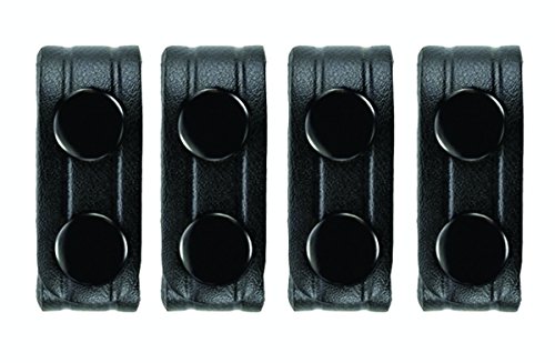 Hero's Pride AirTek Duty Belt Keepers (Pack of 4), For 2-1/4" Standard 7/8", Smooth, Shinny Black Snaps - Police Sheriff, CHP, State TRooper, Security - Sold by Uniform World