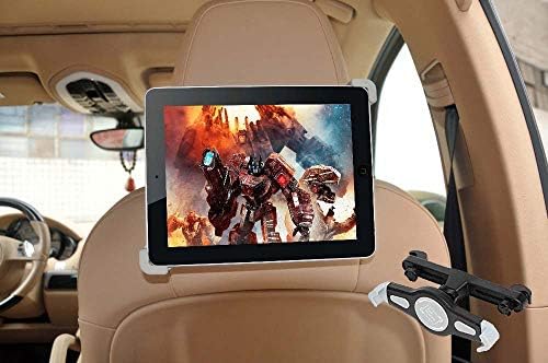 BROLAVIYA Back Seat Car Headrest for Both Mobile Tablet up to 4 to 11 inch for Universal Car Rear Pillow Stand (Black)