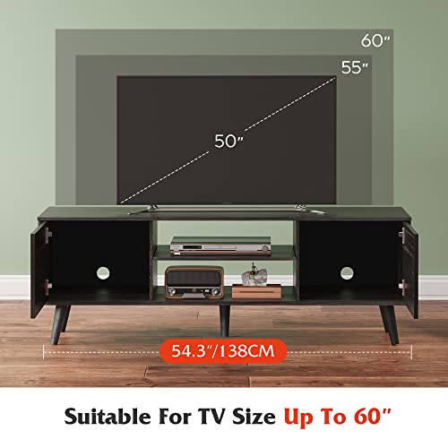WLIVE Modern TV Stand for 55 60 inch TV, Entertainment Center TV