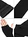 3 Pairs Winter Long Fingerless Gloves Knit Elbow Length Gloves Thumb Hole Arm Warmers for Women Girls (Black, Medium)