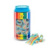 Dylan's Candy Bar Soda Can filled with Rainbow Sour Belts