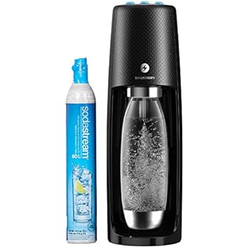SodaStream Fizzi One Touch Sparkling Water Maker (Black) with CO2 and BPA free Bottle