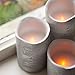 LampLust Distressed Silver Flameless Candles with Warm White LEDs, Set of 3, Real Wax, Batteries & Remote Included