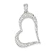 ICE CARATS 14k White Gold Diamond Heart Pendant Charm Necklace Love Fine...