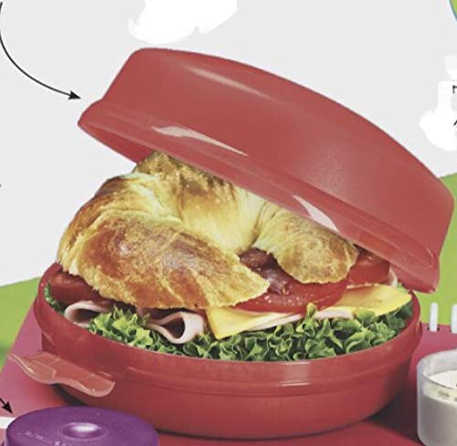 Tupperware Round Sandwich Bagel Keeper with Smidget