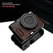 Gariz Genuine Leather HG-RX100M3BR Camera Metal Half Case for Sony RX100III RX100M3 with Hand Grip Brown