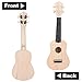 21 inch Ukulele DIY Kit Set, Lindenwood Body Neck Bridge Fretboard Ukulele Crafts for Learning Children's Gift