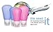 Leakproof Travel Bottles, (4 Pack) TSA Approved Portable Travel Containers, Refillable and Squeezable Soft Silicone Travel Size Toiletries Containers for Liquids, Lotion, Cond, Shamp etc.