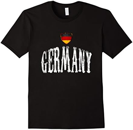 Mens Vintage Germany Flag T-shirt German Pride Soccer Sports 3XL Black
