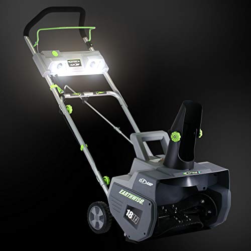 Earthwise SN72018 Electric Corded 13.5 Amp Snow Thrower, 18" Width, LED