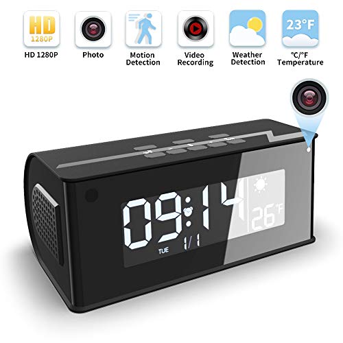 Hidden Camera, WAKYME 【Upgraded】 Spy Camera Clock, 1080P Wireless