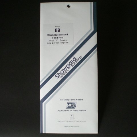 Showgard Strip Style Black Stamp Mounts Size 89