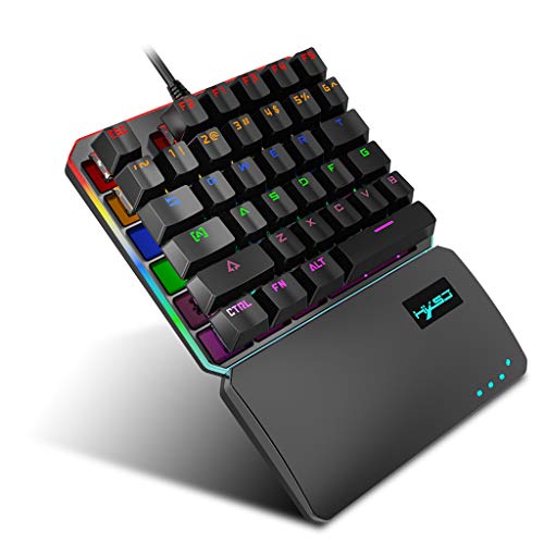 Forgun One-Handed Keyboard Professional Left Hand Keypad 35-Key RGB Multiple Backlight Mode Gaming Accessory