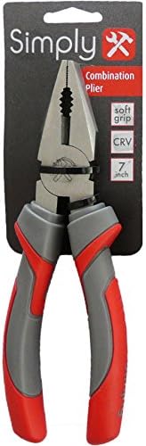 Simply Tools COMP7 Heavy Duty 7 Inches Combination Linesman Pliers with Chrome vanadium body and two colour soft-grip handle